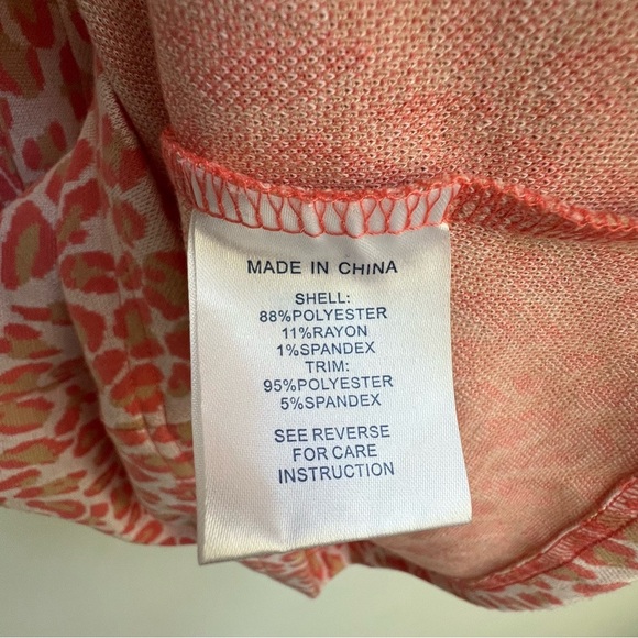 Tyler Boe Coral Animal Cheetah Print Kristen Shift Dress Small Mod Mini Retro - Picture 6 of 11